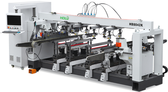 Tự động cho ăn Máy khoan CNC tám hàng HB8062K cho chế biến gỗ
